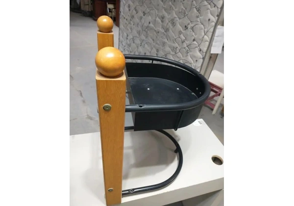 Mesa de Apoio Fixa em Madeira / Aço Preto 60 cm x 41 cm x 40 cm