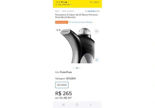 Passadeira a vapor