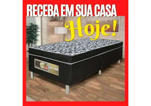Cama Solteiro Box - Envio Rápido