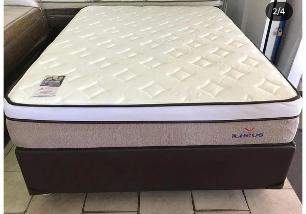 Conjunto cama Box e colchão tamanho padrão o dele Léo tecido chenille
