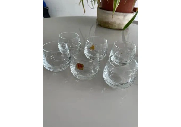 Conjunto 6 copos de Licor Novos (Cristal Reynoso)