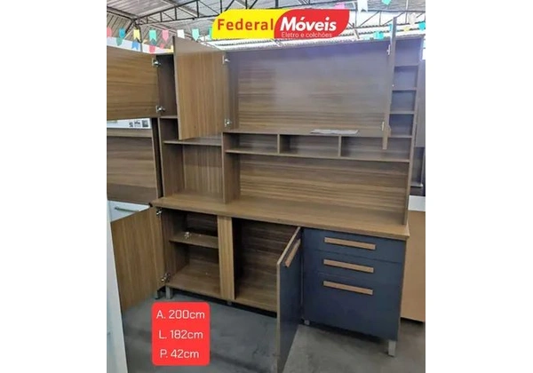 Armário de cozinha com espelho. Venha pra federal renovar sua cozinha! Novo na caixa!