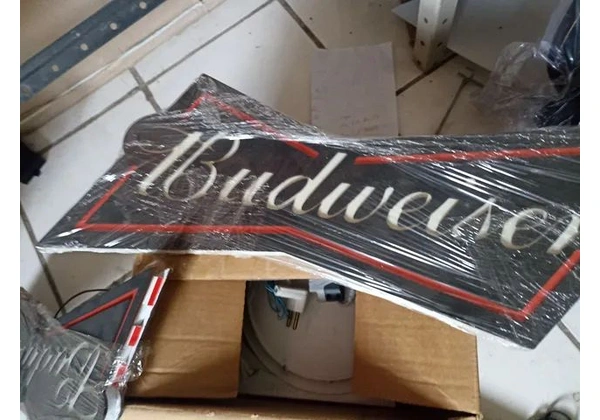Letreiro luminoso Budweiser 55cm novo led