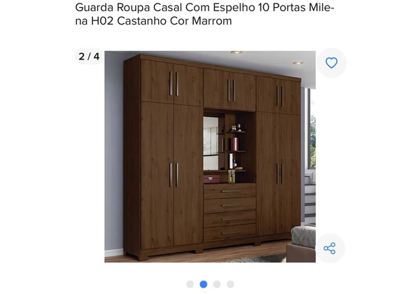 Guarda-roupa Casal Usado - Desmontado