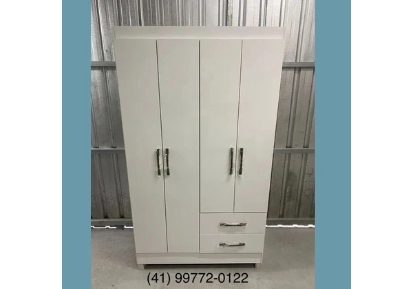 Roupeiro 4 Portas com Gavetas