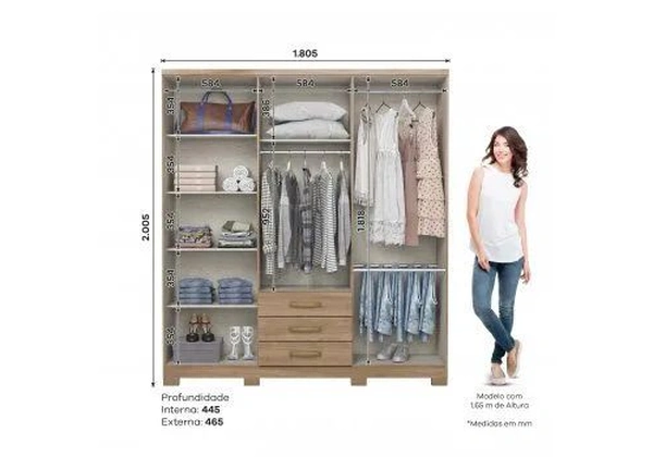 Guarda roupas casal novo 10 X $140.00 garantia preço de fábrica
