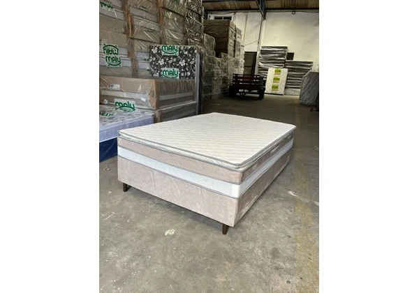 Cama Box Casal 1.38 Top Flex Ouro .