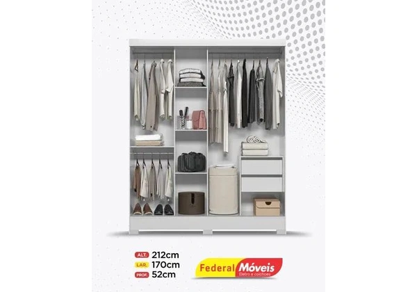 Guarda Roupa 2 Portas de Correr 2 Gavetas Espelho Direto da Fabrica Promoção