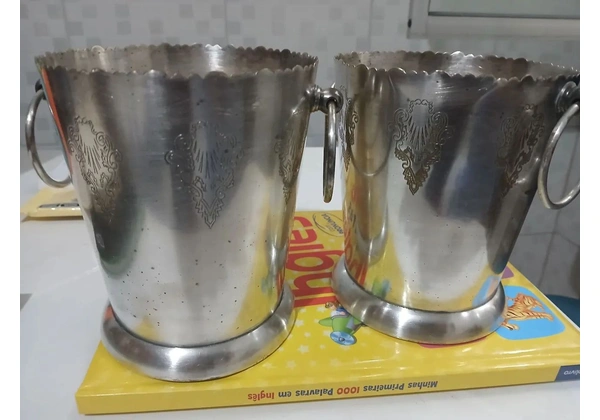 Par de Porta gelo inox