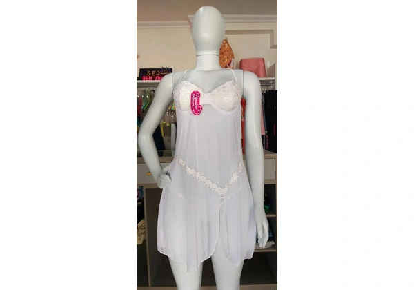 Baby Doll Branco Tamanho M