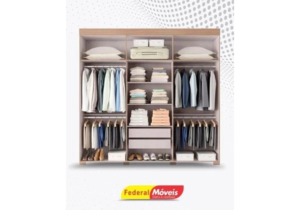 Guarda Roupa 6 Portas 2 Gavetas Direto da Fabrica Promoção