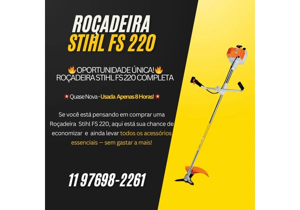 Roçadeira Stihl FS220 COMPLETA!
