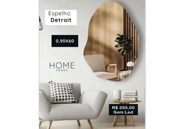 Espelhos Orgânicos Com Led e Sem Led