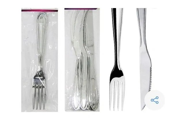 Conjunto de Talheres em Aço Inox - 6 Peças