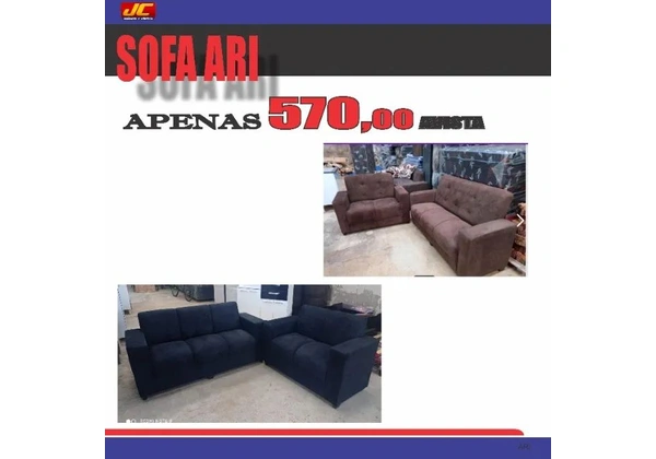Sofa Ari simples 2 e 3 lugares promoção