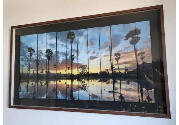 Quadro de Palmeiras Ao Pôr do Sol - 1, 4 x 0, 8m