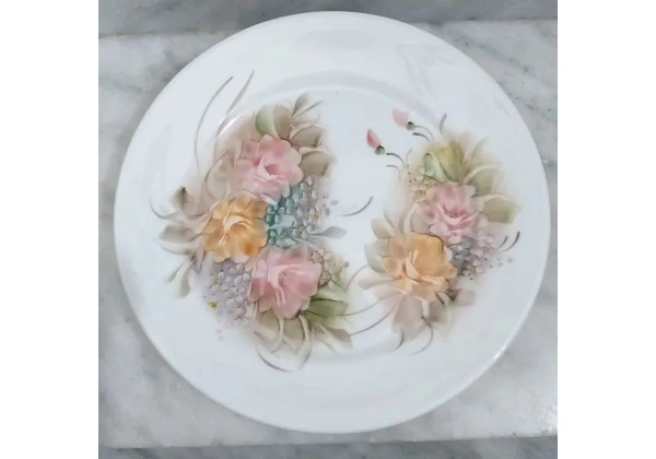 2 Pratos de Porcelana Schmidt Pintados a Mão