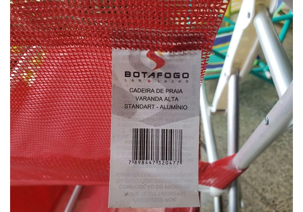 01 CADEIRA VERMELHA ALUMÍNIO / R$ 95, 00 REAIS / / PISCINA/PRAIA/JARDIM/VARANDA/0KM.