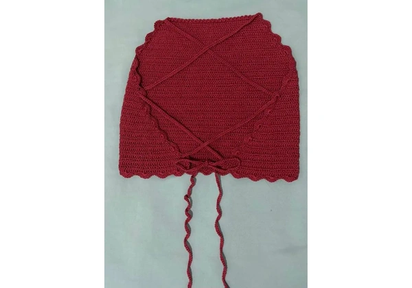 Cropped de crochê vermelho