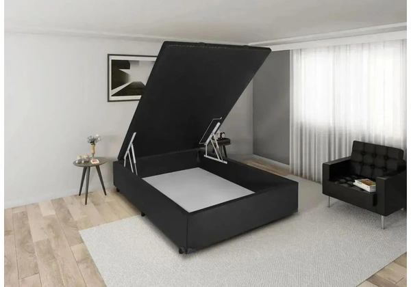 Cama casal Baú em promoção várias cores e Blindada laterais