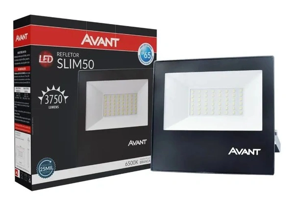 Refletor Slim Led 50W Avant Branco Frio