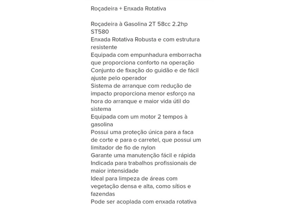 Roçadeira+ enxada rotativa