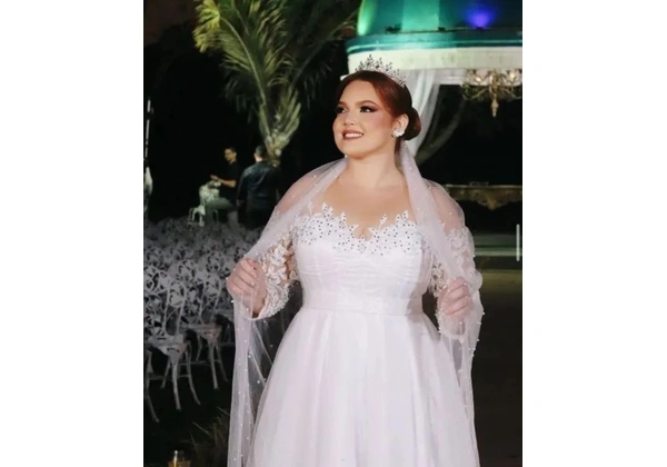 Vestido de noiva branco - Bárbara Melo