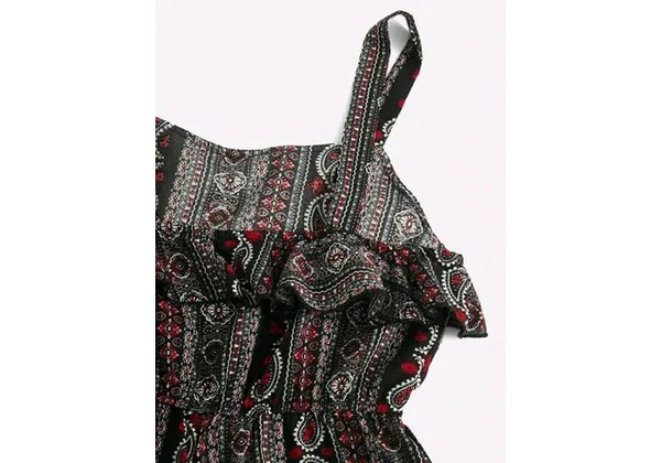 Macaquinho estampado de viscose NOVO