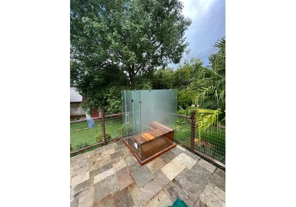Sauna de vidro (Ecológica, Portátil ) 