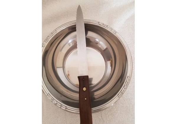 Cesto Para Pão + Faca Cesta Pães Inox - Wolff / Mundial