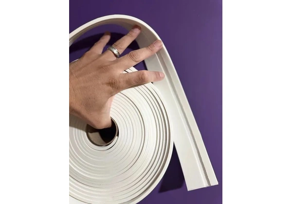 Ripado De Eva Branco Adesivado Frisado 5mm Larg 5cm - 10 Metros