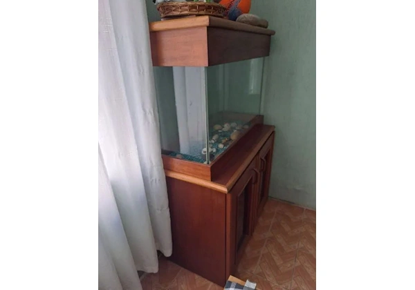 Aquário de água doce com armário
