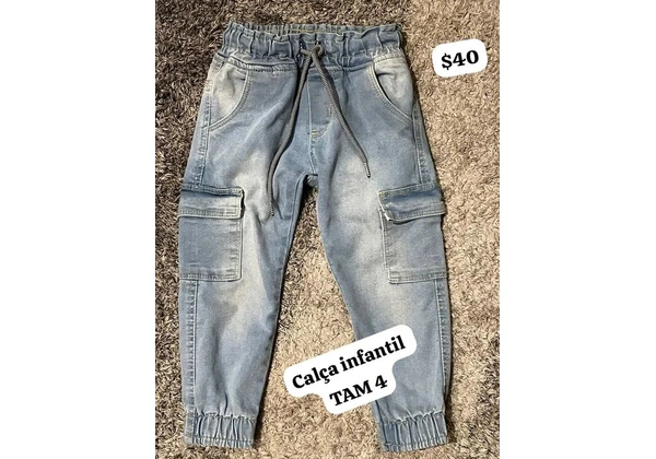 Calça Jeans 3/4 anos