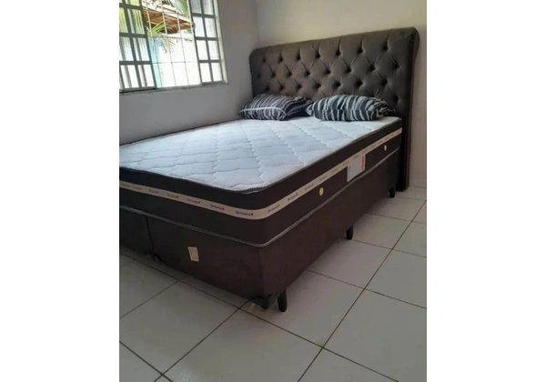 Cama box colchão (molas pocket) e base brinde
