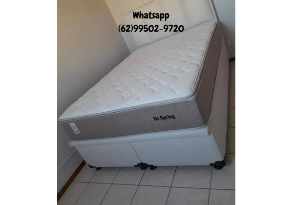 Cama Box Queen colchão dr spring ou magnum plumatex