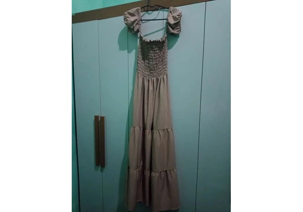 Vestido tomara que caia, longo