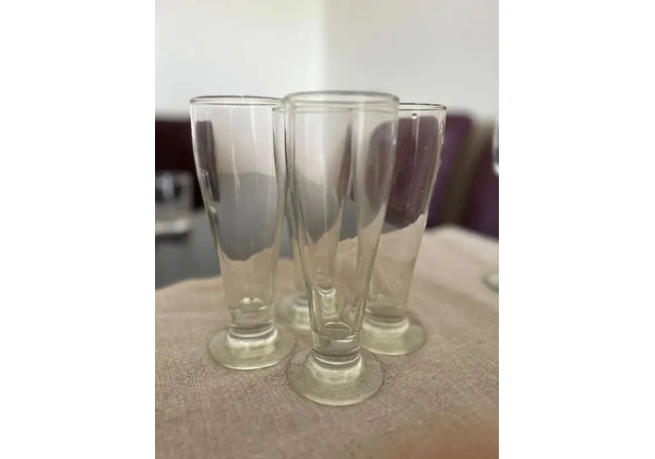 4 copos tipo tulipa para cerveja de vidro