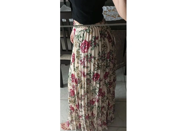 Saia longa plissada