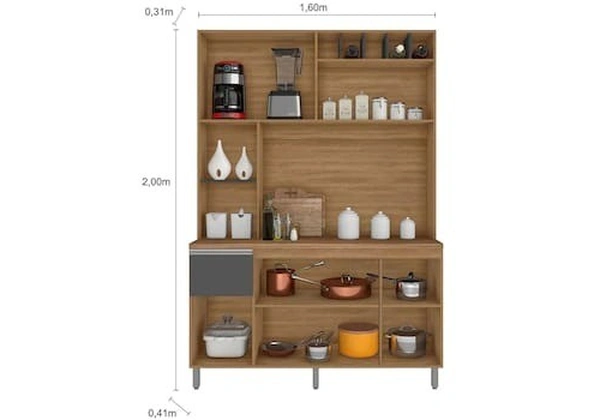Armário de Cozinha Alice 6Portas 1G Poliman super oferta temos crediario