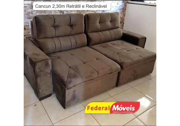 Sofá RETRATIL e reclinável 2.30 NOVO PRONTA ENTREGA