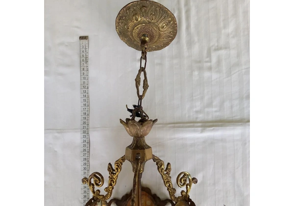 Lustre colonial em bronze