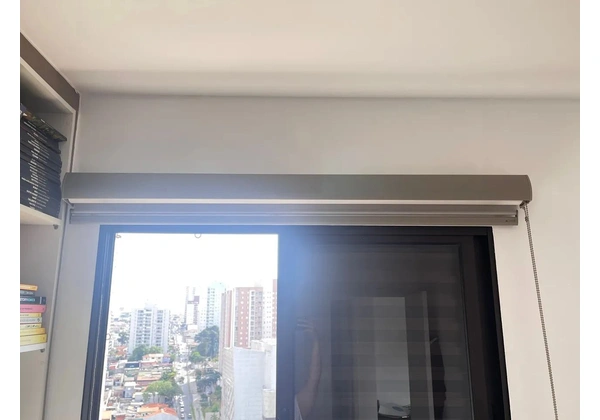 Cortina Rolô Dupla Romana Blackout Bege - Amorim