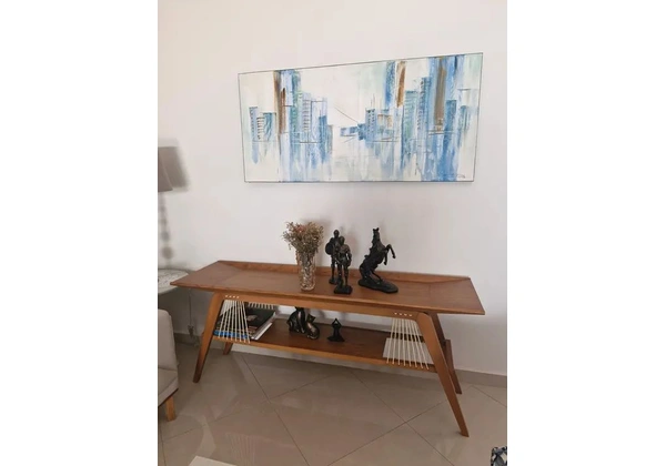 Mesa de centro vintage em madeira