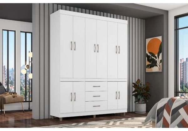 Guarda-Roupa 22103 10 portas e 3 gavetas