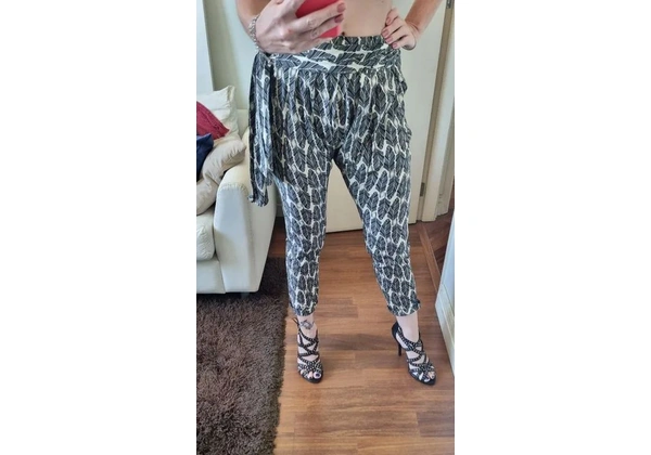 calça 100% seda, nova, animale, p