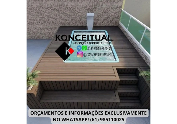 Pergolados, Ripado, Pier, Deck e Soluções em WPC - Madeira Plástica