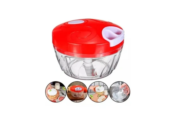Mini Processador Triturador Manual De Alimentos 500ml