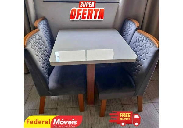 Mesa com 4 cadeiras Nova em Oferta