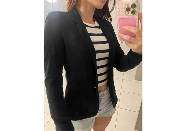 Blazer moletinho preto