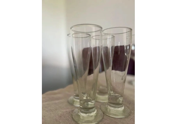 4 copos tipo tulipa para cerveja de vidro